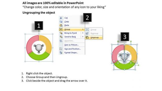 3d Circular Stages Depicting Concepts Flow Network PowerPoint Templates