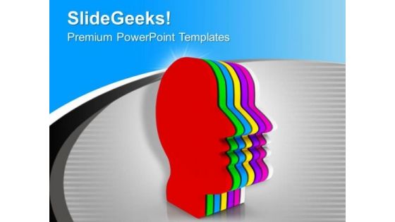 3d Colorful Faces Business Concept PowerPoint Templates Ppt Backgrounds For Slides 0313