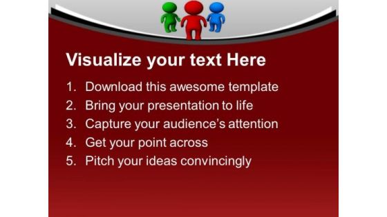 3d Colorful Men Standing Leadership PowerPoint Templates Ppt Backgrounds For Slides 0213