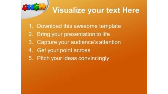 3d Colorful Team Puzzle PowerPoint Templates Ppt Backgrounds For Slides 0413