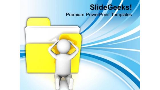 3d Confused Man Icon PowerPoint Templates Ppt Backgrounds For Slides 0813