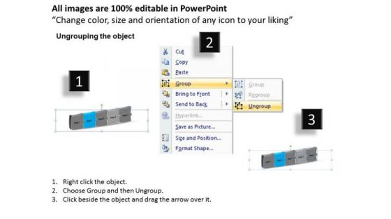 3d Consecutive Flow Process 5 Concepts Ppt Tech Support Chart PowerPoint Slides