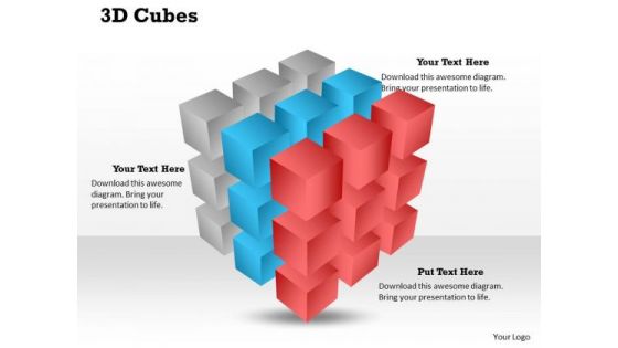 3d Cubes PowerPoint Presentation Template