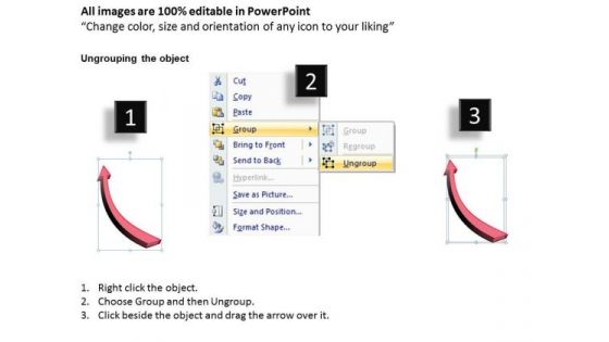 3d Curved Arrow Diagram Small Business Administration Plan PowerPoint Templates