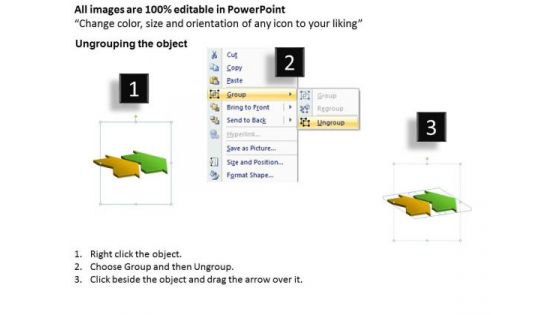 3d Curved Arrows Linearly Placed What Is Flow Charts PowerPoint Templates