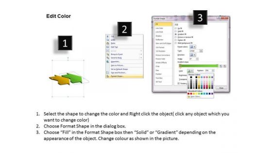3d Curved Arrows Linearly Placed What Is Flow Charts PowerPoint Templates