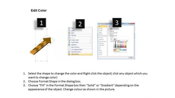3d Custom Flow Puzzles 5 Stages Diagram Free Schematic PowerPoint Slides