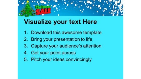3d Decorative Christmas Tree With Sale Shopping PowerPoint Templates Ppt Backgrounds For Slides 1112