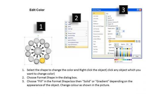3d Diverging 11 Stages Of Single Process Arrows Network Software PowerPoint Slides