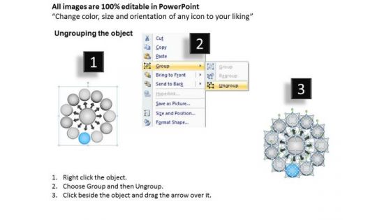 3d Diverging 11 Stages Of Single Process Business Arrows Network Software PowerPoint Slides