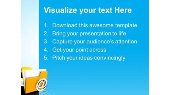 3d Email Folder Internet PowerPoint Templates And PowerPoint Themes 0812