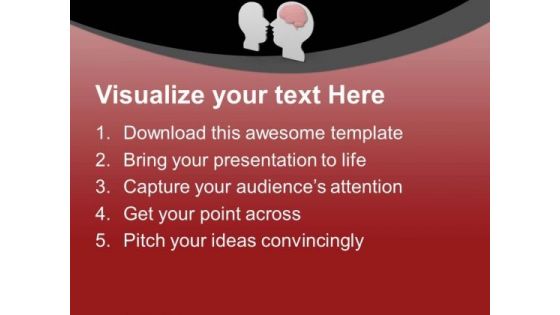 3d Face Mirror Reflection With Brain Medical PowerPoint Templates Ppt Backgrounds For Slides 0413