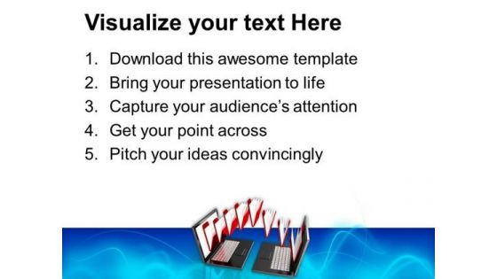 3d File Sharing Concept Network PowerPoint Templates And PowerPoint Themes 0912