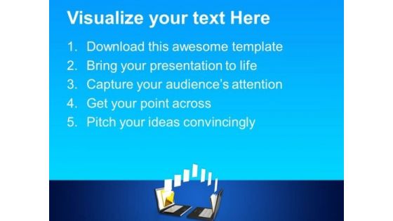 3d File Sharing Network Concept PowerPoint Templates And PowerPoint Themes 1012
