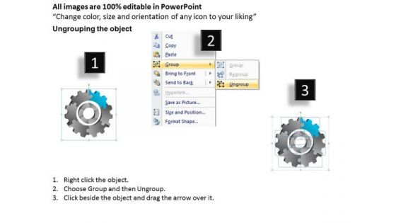 3d Gears Chart 6 Stages Process Flow Ppt Business Plan Basics PowerPoint Templates