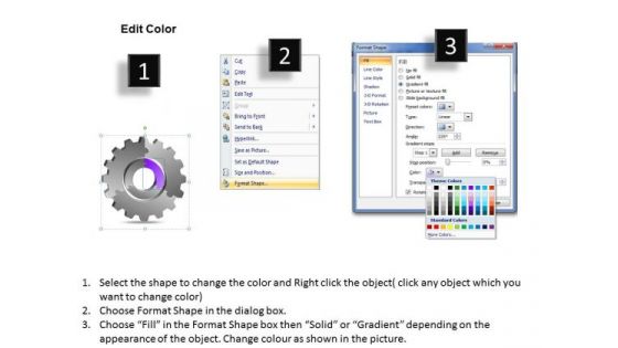 3d Gears Chart Business Marketing Ppt Example Of Plan Outline PowerPoint Slides