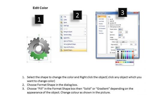 3d Gears Chart Business Marketing Ppt Sample Of Plan PowerPoint Templates