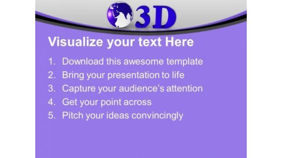 3d Globe Isolated Over White Background PowerPoint Templates Ppt Backgrounds For Slides 0213