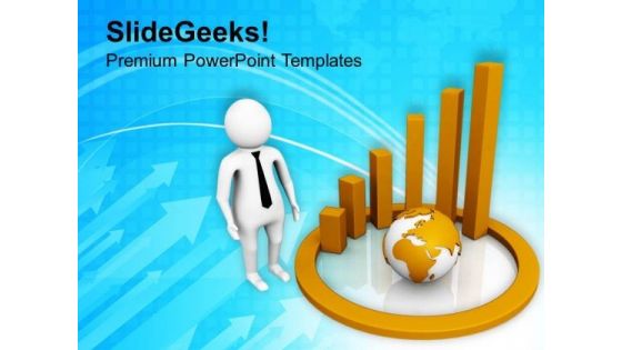 3d Graph With Globe PowerPoint Templates Ppt Backgrounds For Slides 0713