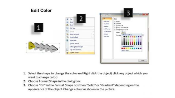 3d Graphical Navigation Arrows 5 Stages Circuit Diagram Maker PowerPoint Slides