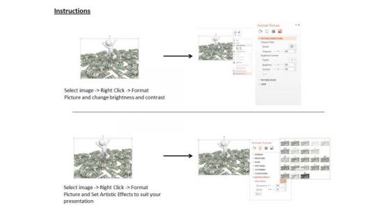 3d Happy Person With Dollars PowerPoint Templates