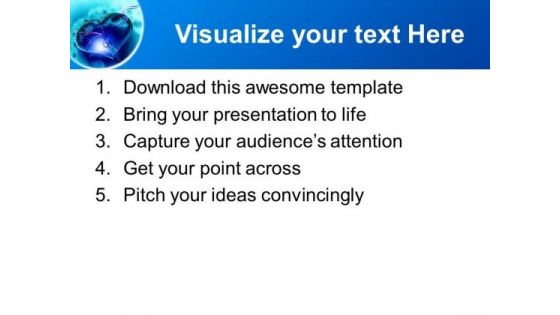 3d Heart For Science Theme PowerPoint Templates Ppt Backgrounds For Slides 0513