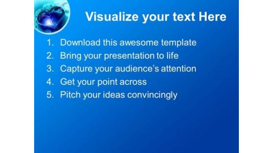 3d Heart For Science Theme PowerPoint Templates Ppt Backgrounds For Slides 0513