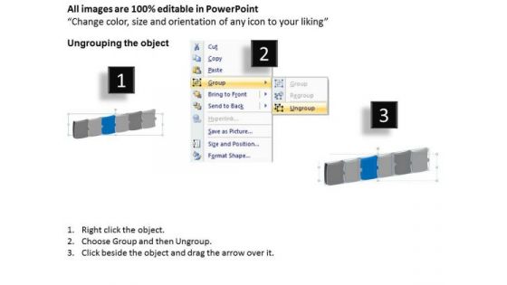 3d Homogeneous Puzzle Flow 6 Issue Chart Maker PowerPoint Slides