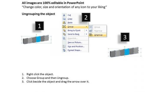 3d Homogeneous Puzzle Flow 6 Issue Operation Chart PowerPoint Templates