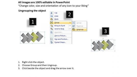 3d Horizontal Flow 4 Stages Ppt Free Chart Slides PowerPoint