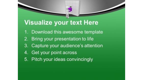 3d Human With Red Cube PowerPoint Templates Ppt Backgrounds For Slides 0713