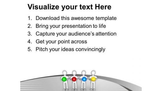 3d Human With Word Team PowerPoint Templates Ppt Backgrounds For Slides 0713