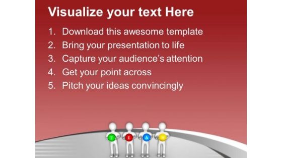 3d Human With Word Team PowerPoint Templates Ppt Backgrounds For Slides 0713
