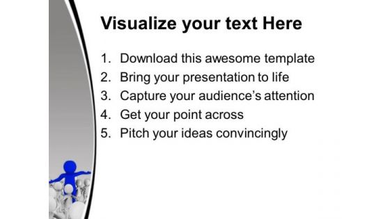 3d Humans Group To Show Leadership PowerPoint Templates Ppt Backgrounds For Slides 0413