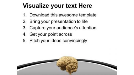 3d Illustration Of A Human Brain PowerPoint Templates Ppt Backgrounds For Slides 0713
