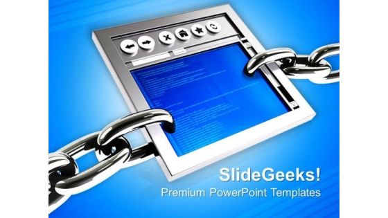 3d Illustration Of A Internet Browser PowerPoint Templates Ppt Backgrounds For Slides 0213