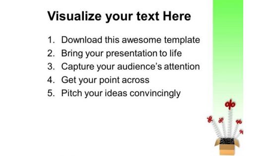 3d Illustration Of Box With Percentage Sign PowerPoint Templates And PowerPoint Themes 1012
