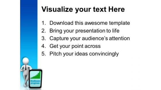 3d Illustration Of Business Progress PowerPoint Templates Ppt Backgrounds For Slides 0713