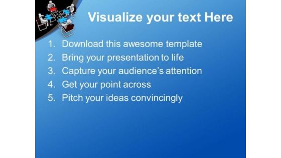 3d Illustration Of Confrence With Puzzles PowerPoint Templates Ppt Backgrounds For Slides 0213