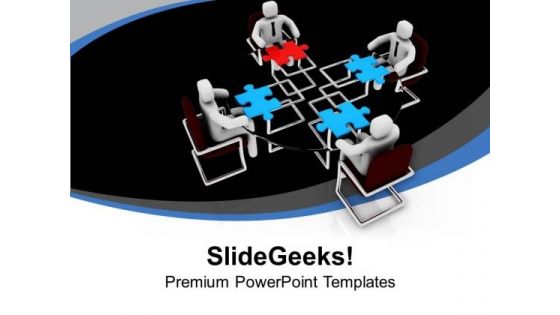 3d Illustration Of Confrence With Puzzles PowerPoint Templates Ppt Backgrounds For Slides 0213 3d Illustration Of Confrence With Puzzles PowerPoint Templates Ppt Backgrounds For Slides 0213
