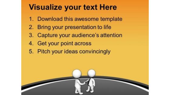 3d Illustration Of Handshake PowerPoint Templates Ppt Backgrounds For Slides 0713