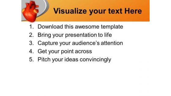 3d Illustration Of Human Heart Health PowerPoint Templates Ppt Backgrounds For Slides 0513