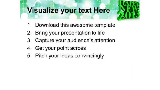 3d Illustration Of New Year Festival PowerPoint Templates Ppt Backgrounds For Slides 1212