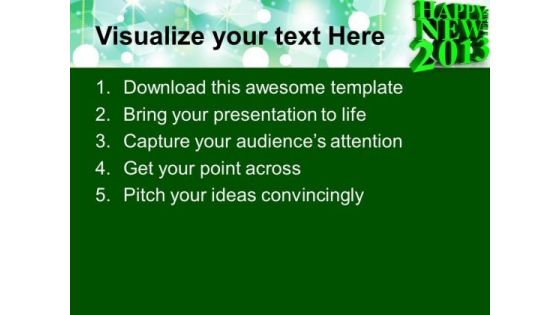 3d Illustration Of New Year Festival PowerPoint Templates Ppt Backgrounds For Slides 1212