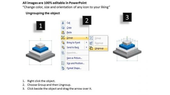 3d Illustration Of Stacked Process 4 Stages Ppt Business Plans Made Easy PowerPoint Templates
