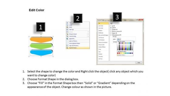 3d Illustration Of Three Steps Planning Flow Chart PowerPoint Templates