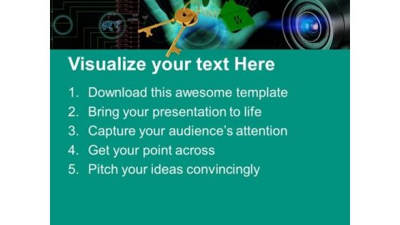 3d Image Home Key Security Success PowerPoint Templates And PowerPoint Themes 0912