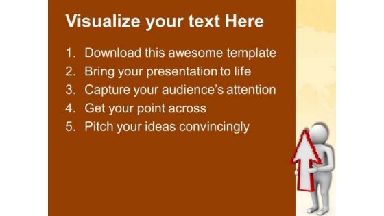 3d Image Of A Man With Arrow PowerPoint Templates Ppt Backgrounds For Slides 0713