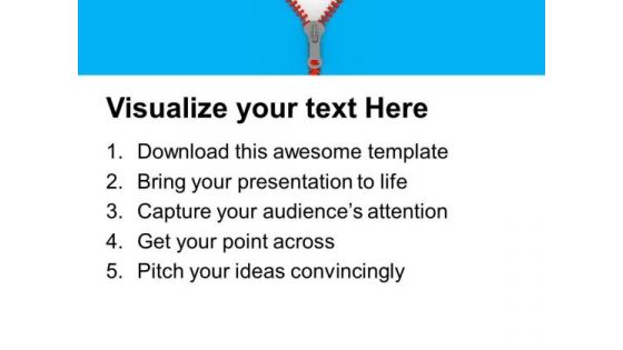 3d Image Of A Zip PowerPoint Templates Ppt Backgrounds For Slides 0813