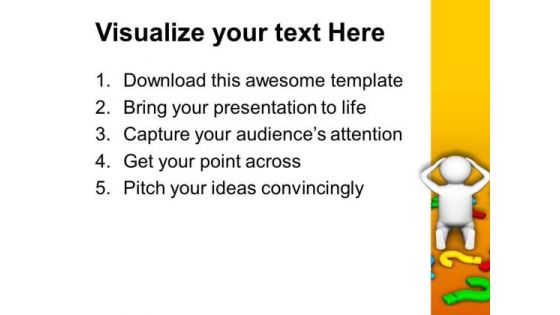 3d Image Of Confused Man PowerPoint Templates Ppt Backgrounds For Slides 0813